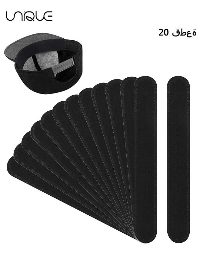 Unique 20 Pcs Black Hat Sweat Protector Sweat Pads Hat Cleaner Disposable Collar Protector Sweat Pads Neck Liner Pads Hat Sweat Pad Prevent Sweat Stains Stay Dry - Image 1