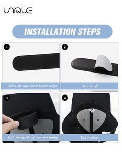 Unique 20 Pcs Black Hat Sweat Protector Sweat Pads Hat Cleaner Disposable Collar Protector Sweat Pads Neck Liner Pads Hat Sweat Pad Prevent Sweat Stains Stay Dry  - Image 5