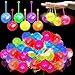 Leitee 36 Pack Light Up Bouncy Balls LED Spiky Ball with Rope Fidget Sensory Stress Toys Grow in the Dark Flashing for Party Favors 26 Inch - Image 4