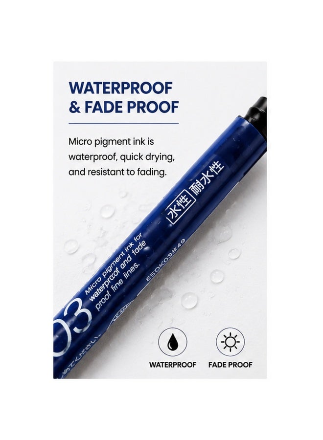 SAKURA Pigma Fineliner Pen ESDK03#49, 0.3 mm, Black, Pigment Ink, 1 pen for journaling - Image 3