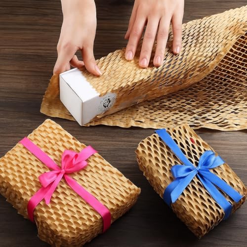 JPPL Honeycomb Paper Roll 390mm x 10 Meters Expands to 16 Meters Brown Eco-Friendly Cushioning Wrap Plastic-Free Alternative for Packing Fragile Items 20 Parcel Packs Durable Protective Packaging - Image 4