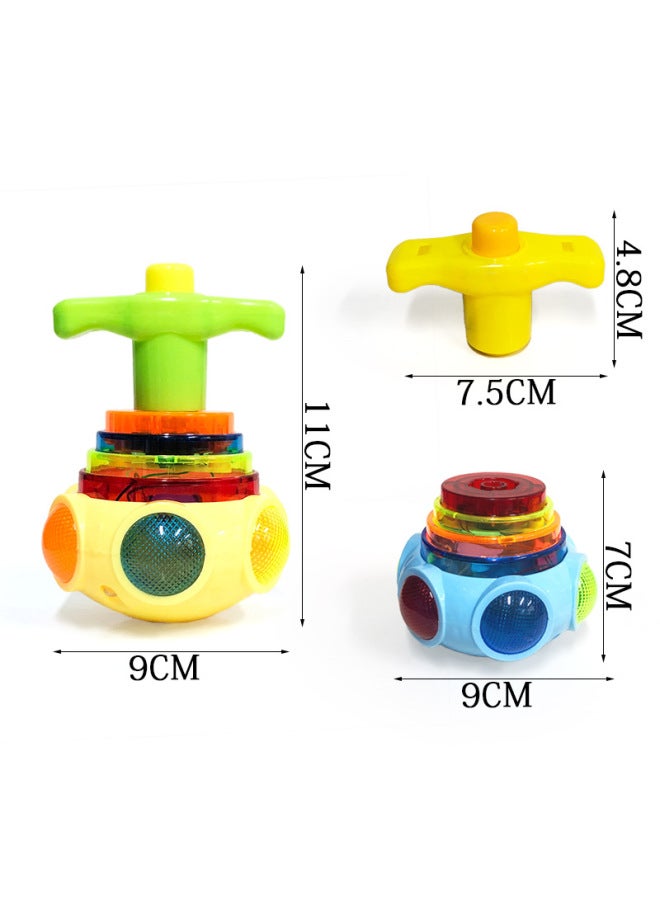 Children's Boys And Girls Decompression Toys Luminous Gyroscope Internet Celebrity TikTok Same Style Night Market Children's Toys-Color:Light Ejection Gyro (powder) Bag  - Image 5