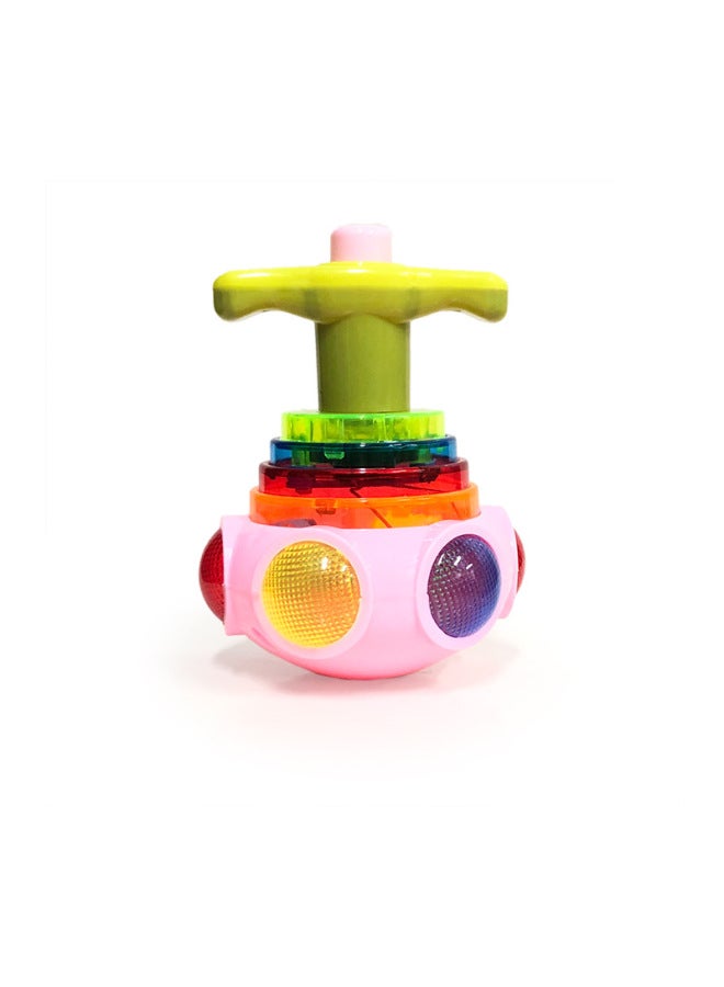 Children's Boys And Girls Decompression Toys Luminous Gyroscope Internet Celebrity TikTok Same Style Night Market Children's Toys-Color:Light Ejection Gyro (powder) Bag  - Image 1