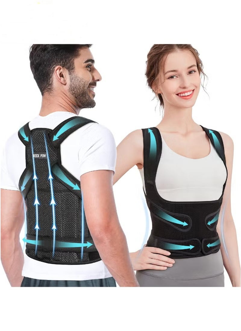 JOGAMS Back Brace and Posture Corrector for Women and Men Back Straightener Posture Corrector Scoliosis and Hunchback Correction Back Pain Spine Corrector Support Adjustable Posture Trainer  - Image 1