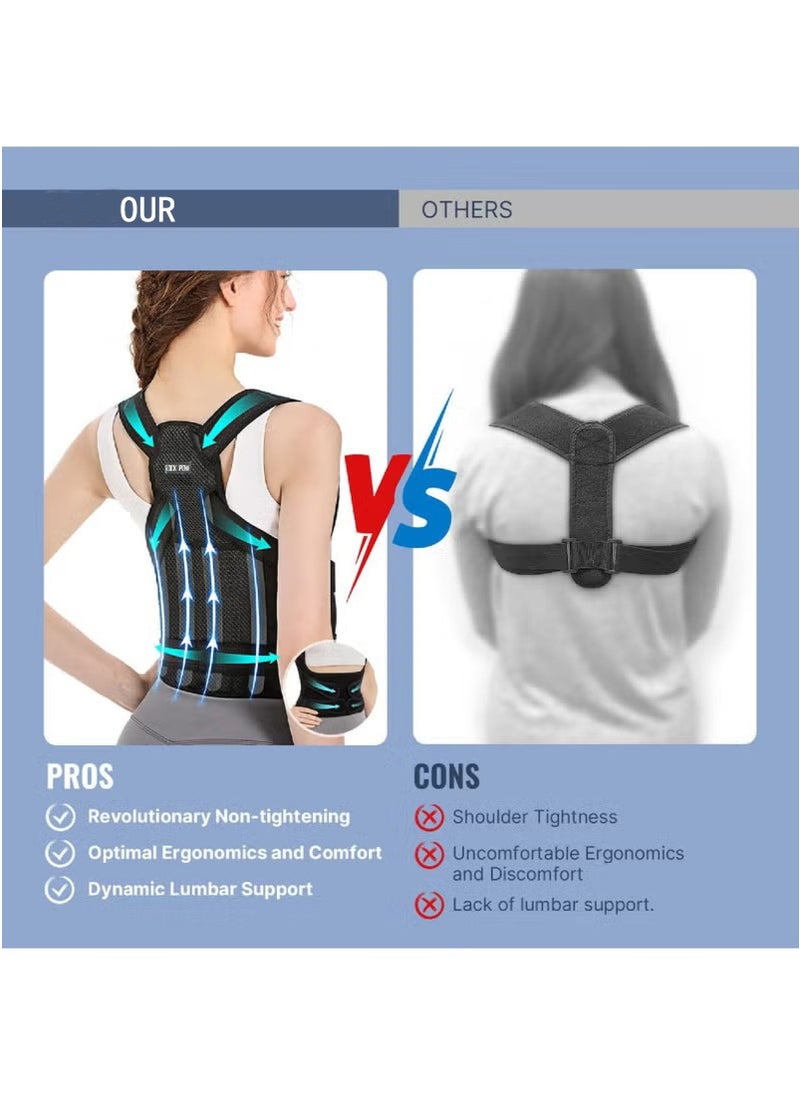 JOGAMS Back Brace and Posture Corrector for Women and Men Back Straightener Posture Corrector Scoliosis and Hunchback Correction Back Pain Spine Corrector Support Adjustable Posture Trainer  - Image 3