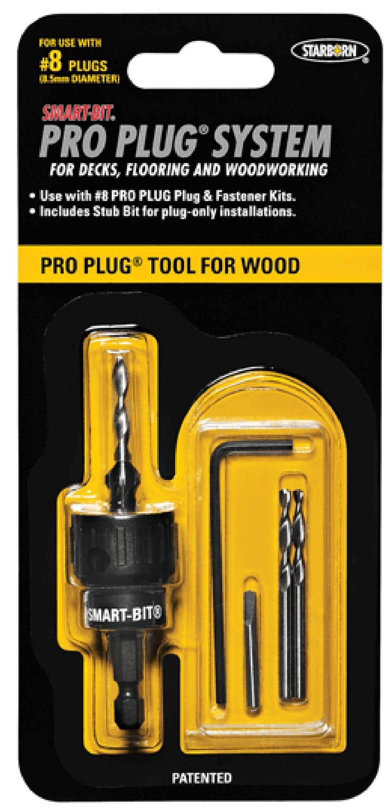 Starborn Industries Smart-Bit Pro Plug System Countersink Drill Bit Tool for Wood Decks, Flooring, and Woodworking - Image 1