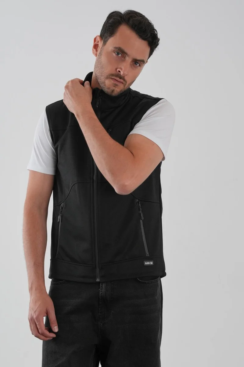 الكسندر جاردي Alexandergardı Pocket Detailed Stand Collar Lined Sleeveless Vest