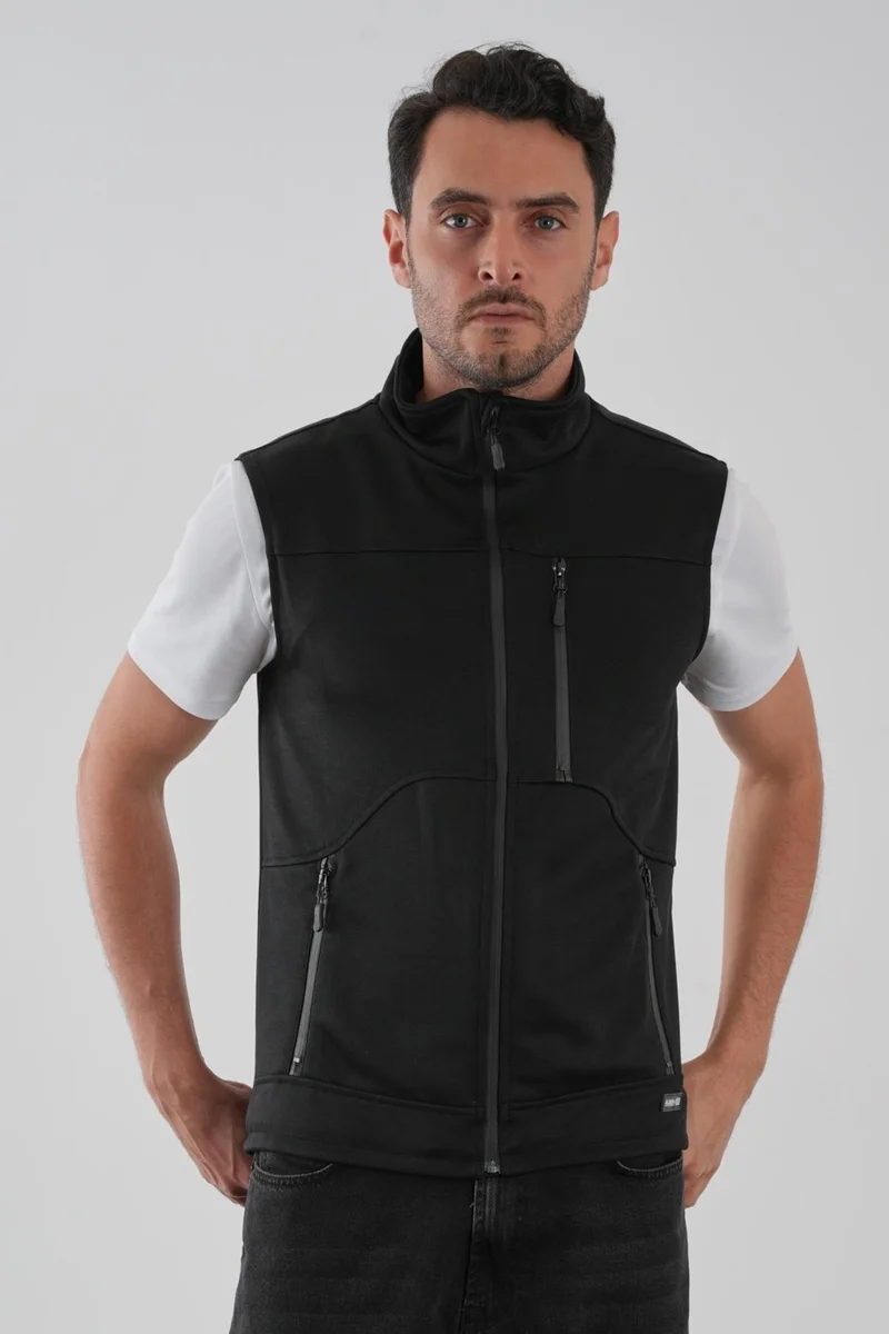 الكسندر جاردي Alexandergardı Pocket Detailed Stand Collar Lined Sleeveless Vest