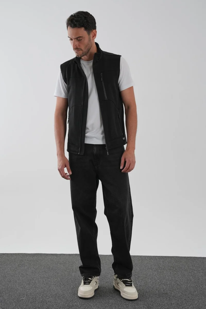 الكسندر جاردي Alexandergardı Pocket Detailed Stand Collar Lined Sleeveless Vest