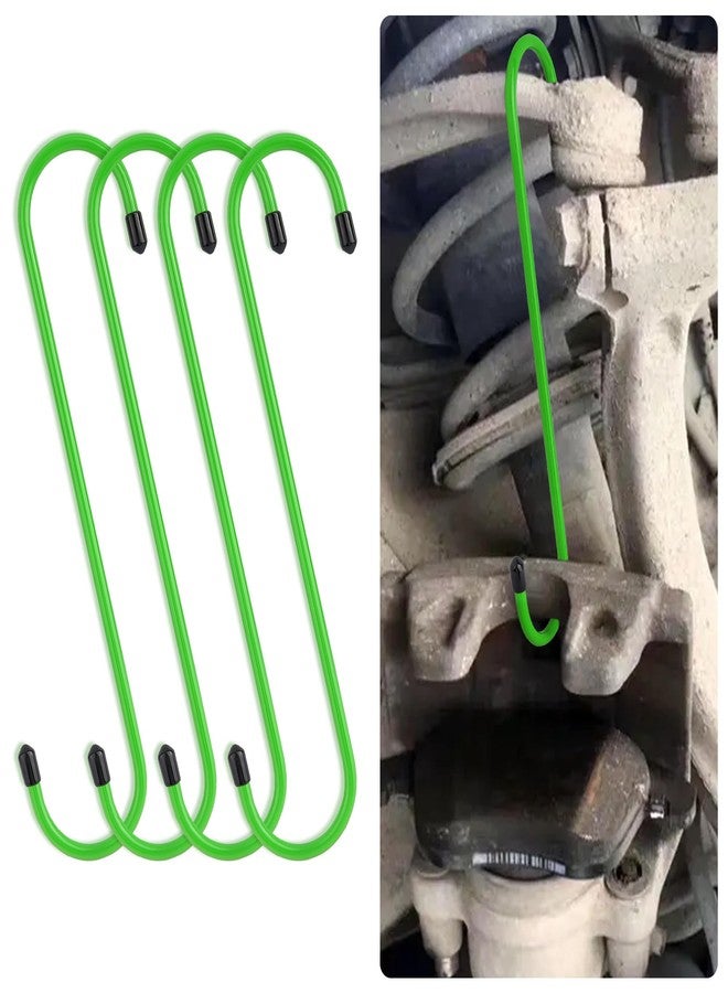 Stacool 2PCS Brake Caliper Hangers,Brake Caliper Tool/Brake Caliper Compression Tool for Changing Brake Pads,Braking,Universal Automotive Tools Brake Caliper Hooks with Rubber Caps (2, Green) - Image 1