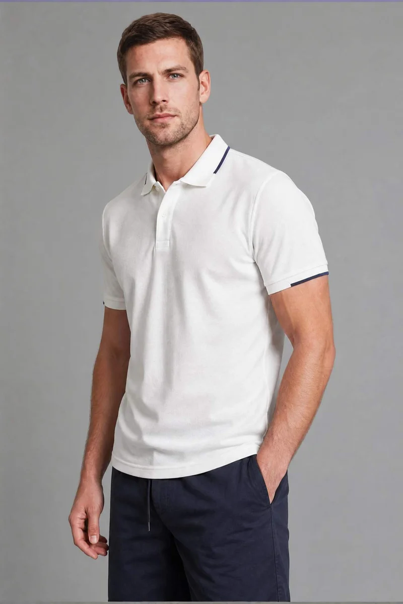 ديفاكتو Regular Fit Polo Collar Short Sleeve Polo T-Shirt
