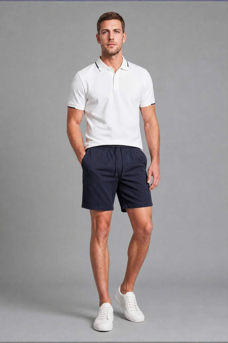 ديفاكتو Regular Fit Polo Collar Short Sleeve Polo T-Shirt