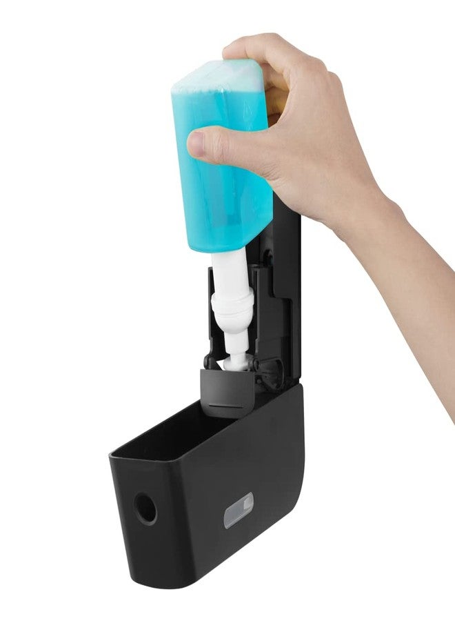 EZPULL Mini Wall Mount Manual Foam Hand Soap Dispenser, 300 ml (10.0 oz), Sealed Cartridges Sold Separately, Black - Image 3