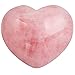 rockcloud rockcloud Healing Crystal Natural Rose Quartz Heart Love Carved Palm Worry Stone Chakra Reiki Balancing  - Image 2