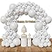 KAWKALSH White Balloon Arch Kit 111Pcs 18 12 5 Inch Latex Party Balloons Garland for Birthday Baby Shower Wedding Engagement Anniversary Christmas Party Decorations - Image 4