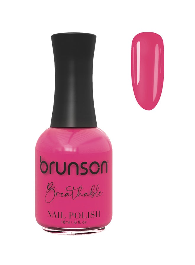 brunson Breathable Nail Polish Halal nail polish Wudu friendly Quick-Dry Vegan long lasting but easy peel off   18ml BH053