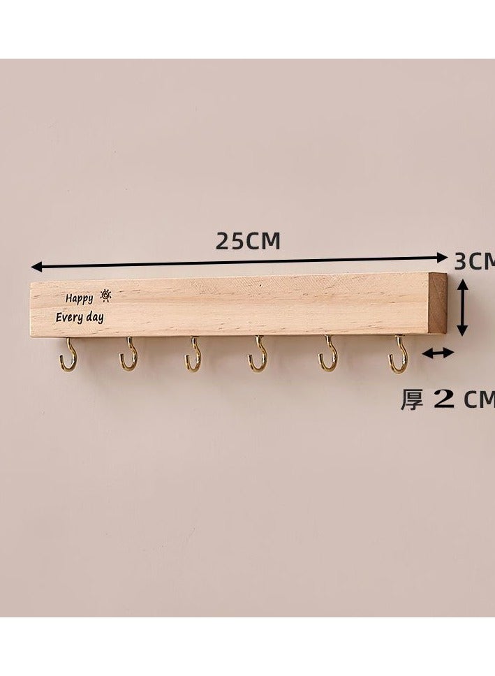 Wall Mounted Key Storage Rack Made Of Solid Wood No Drilling Required Door Mounted Key Hook Creative Decorative Rack At The Entrance 