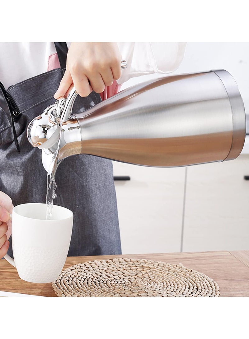 TOMSHOO قارورة حرارية من الفولاذ المقاوم للصدأ سعة 68 أونصة، ترمس معزول، زجاجة فراغ مزدوجة الجدران، احتفاظ بالحرارة لمدة 12 ساعة واحتفاظ بالبرودة لمدة 24 ساعة للمشروبات (أحمر) - Image 3