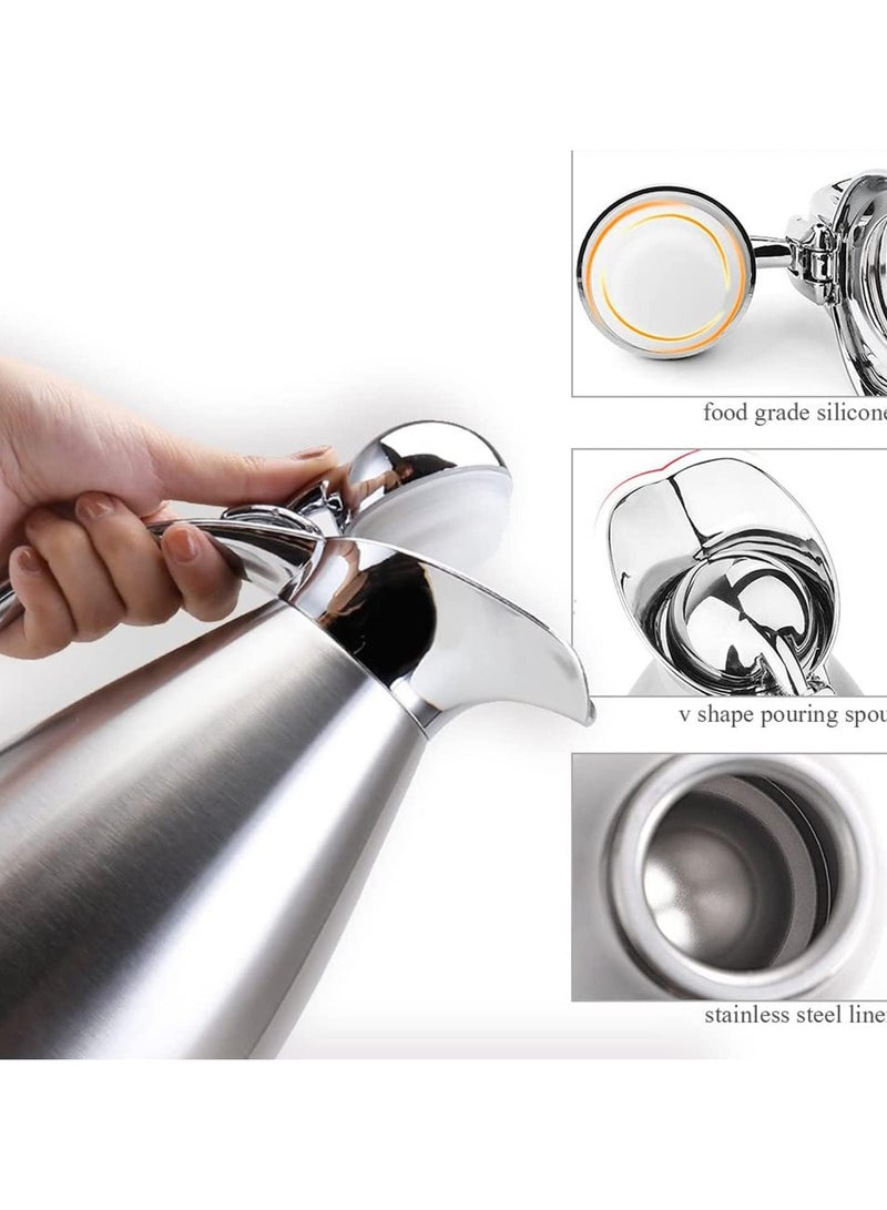 TOMSHOO قارورة حرارية من الفولاذ المقاوم للصدأ سعة 68 أونصة، ترمس معزول، زجاجة فراغ مزدوجة الجدران، احتفاظ بالحرارة لمدة 12 ساعة واحتفاظ بالبرودة لمدة 24 ساعة للمشروبات (أحمر) - Image 4