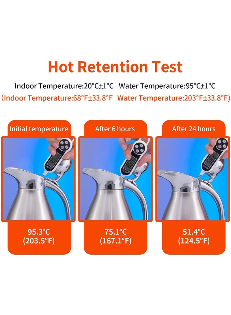 TOMSHOO قارورة حرارية من الفولاذ المقاوم للصدأ سعة 68 أونصة، ترمس معزول، زجاجة فراغ مزدوجة الجدران، احتفاظ بالحرارة لمدة 12 ساعة واحتفاظ بالبرودة لمدة 24 ساعة للمشروبات (أحمر) - Image 5