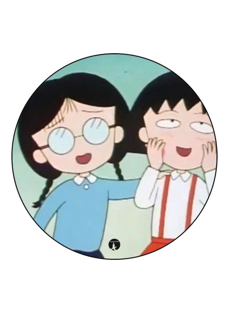 RKN Anime Chibi Maruko Chan Theme Printed Badge Blue/Green/Black - Image 1