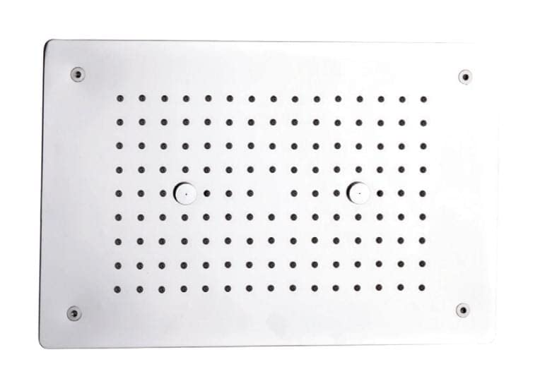 OBLONG OBOLONG Ceiling Mounted Overhead Shower Head For Bathroom Rain Shower Square Overhead Shower Without Arm 48 x 33 x 5 cm Chrome - Image 1