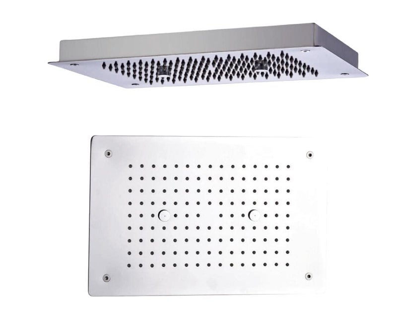 OBLONG OBOLONG Ceiling Mounted Overhead Shower Head For Bathroom Rain Shower Square Overhead Shower Without Arm 48 x 33 x 5 cm Chrome - Image 2