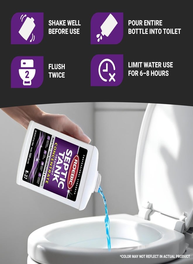 Roebic K-37-Q-C1500-4 Septic Tank Treatment: 32 oz, 16 oz Concentrate, Safe for All Plumbing Systems, Colorless Formula - Image 3