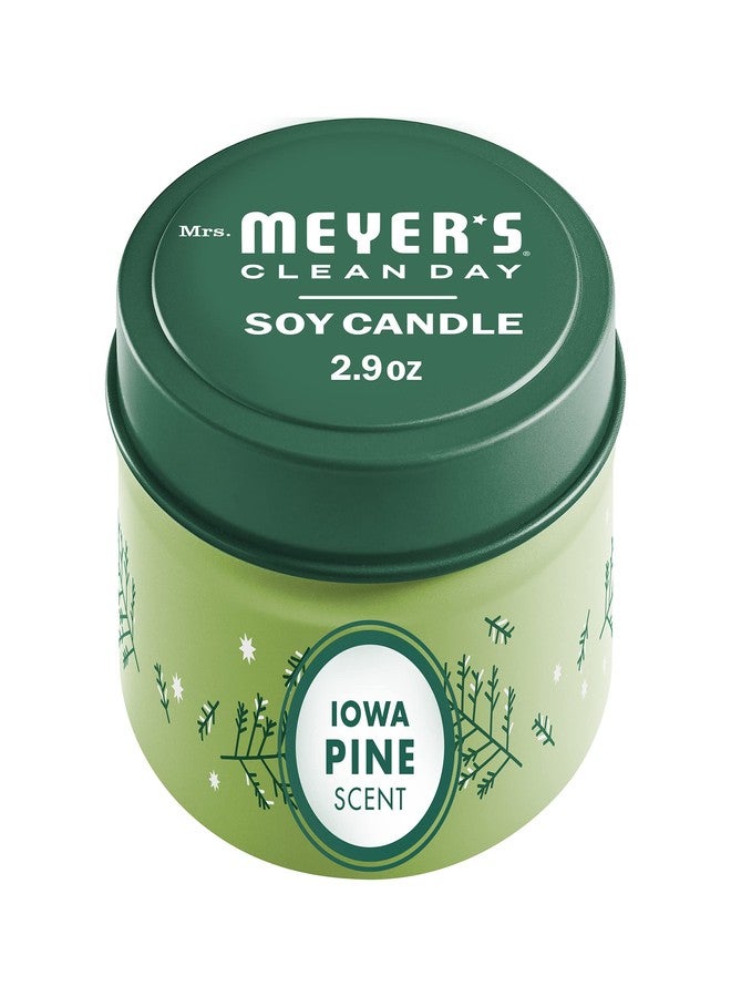 MRS. MEYER'S CLEAN DAY Soy Tin Candle, 12 Hour Burn Time, Made with Soy Wax and Essential Oils, Iowa Pine, 2.9 oz - Image 1