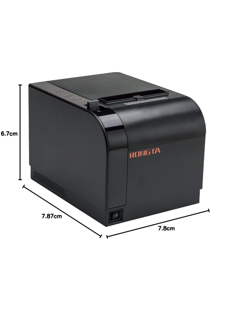 Rongta Thermal Receipt Printer, 80mm Receipt Printers, Thermal Pos Printer with Auto Cutter Support Cash Drawer,USB Serial Ethernet Support ESC/POS, Compatible with Windows/Mac/Linux - Image 2