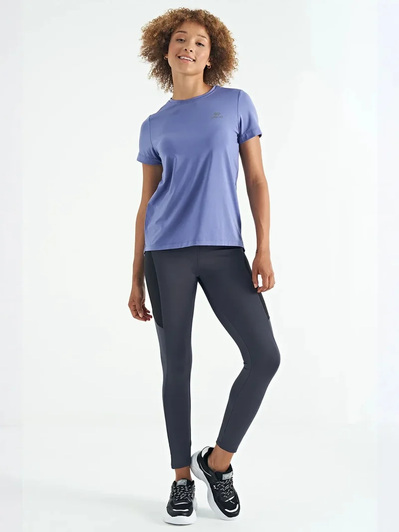 تومي لايف TOMMY Women's relaxed crew neck T-shirt with side slits