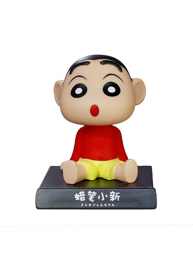 Awestuffs Phone Holder Bobblehead Action Figure for Car Dashboard, Office Desk & Study Table (Pack of 1) (Shinchan) - Image 1