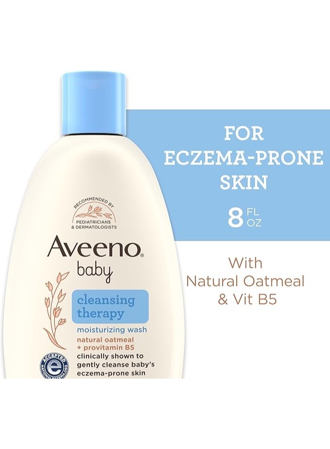 Aveeno Baby Cleansing Therapy Moisturizing Baby Body Wash 8 Fl oz - Image 2