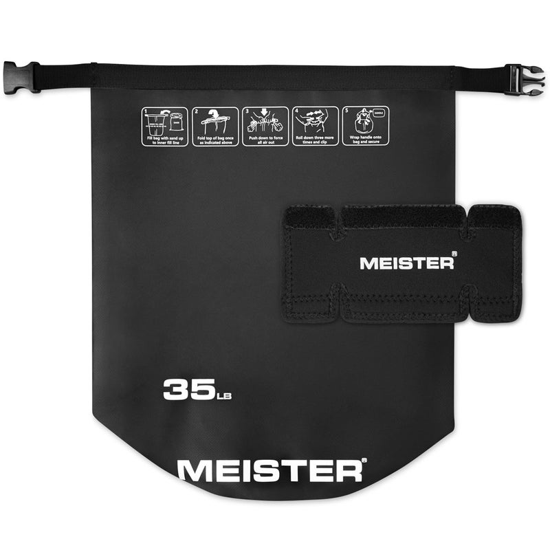 Meister BEAST Portable Sand Kettlebell - Soft Sandbag Weight - 35lb / 15.9kg - Black - Image 3