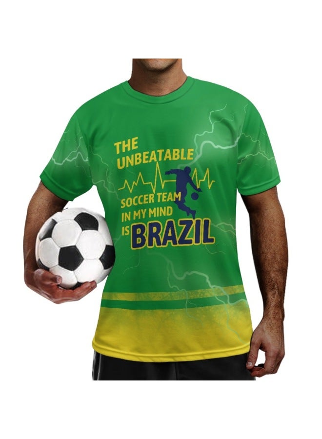 Ysfk0017a1 Brazil Bz6-1 Short Sleeve Football Jersey - Image 1