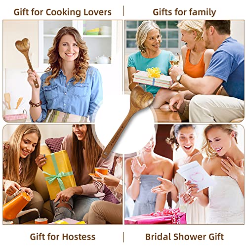 VanPet Wooden Heart Spoons - Heart Shaped Wooden Spoon Kitchenware for Cooking with Love, Unique Mother's Day Gifts for Cooks Hostesses Mom Grandma Wife Weddings House Warming Kitchen Accessories (1 PC) - Image 5