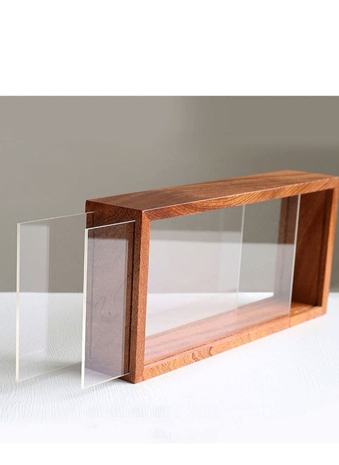 Generic - Double-Sided Wooden Shadow Photo Frame with High-Definition Plexiglass, Shatter-Resistant Glass, and Drawer for Dried Flowers, Specimens, Crafts, and Photos Storage - Image 1