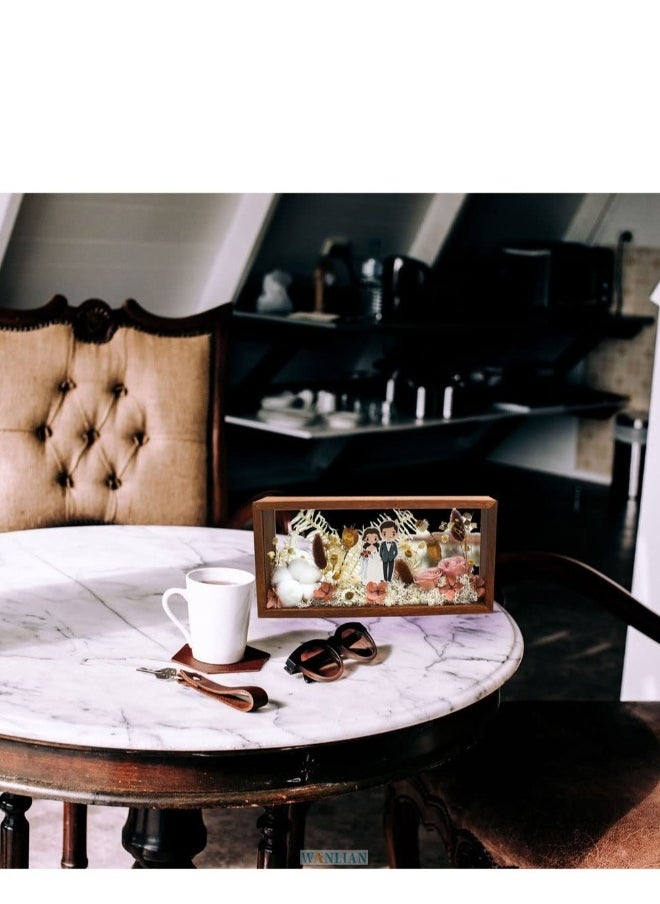 Generic - Double-Sided Wooden Shadow Photo Frame with High-Definition Plexiglass, Shatter-Resistant Glass, and Drawer for Dried Flowers, Specimens, Crafts, and Photos Storage - Image 1