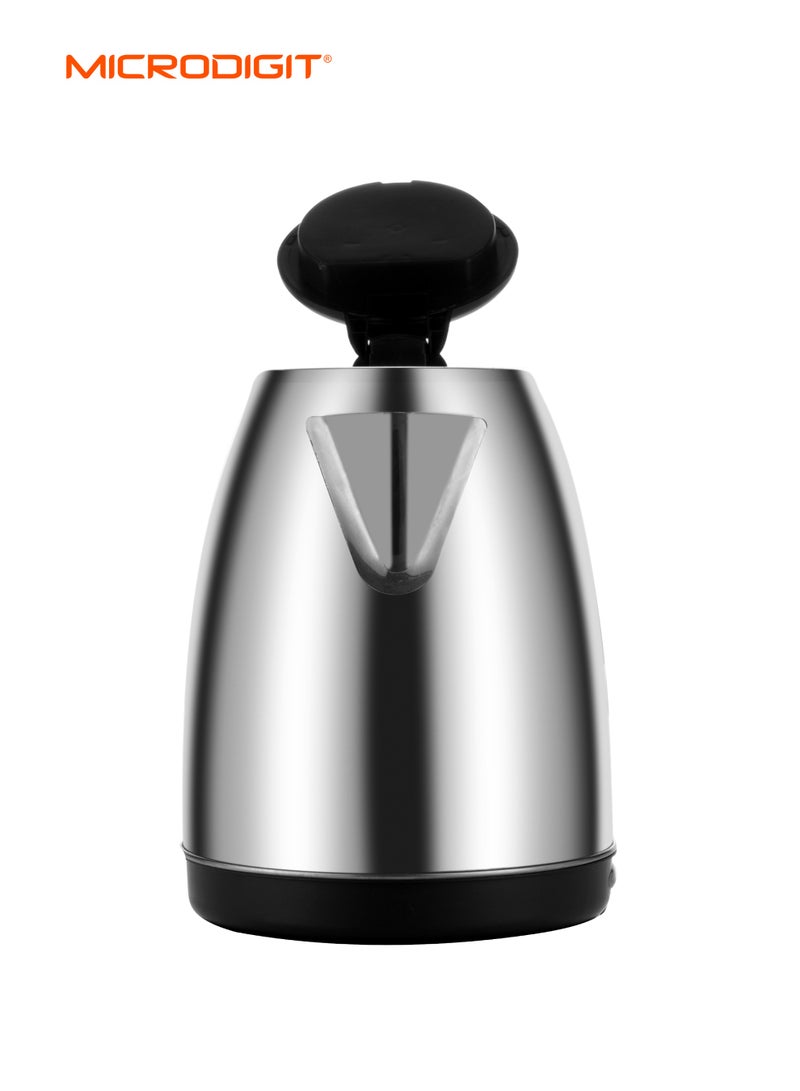 ميكرو ديجيت غلاية كهربائية من الإستانلس ستيل سعة 1.8 لتر وقدرة 1500 وات MH200K رمادي/فضي - Image 3