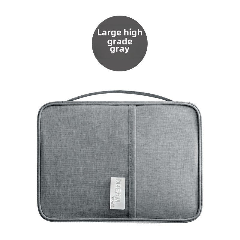 Large Travel Passport Holder Waterproof Document Wallet High Gray Large 