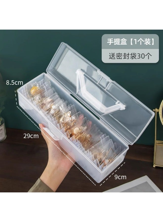 Anti-oxidation Pvc Hand elry Necklace Earrings Earrings Sealed Bag Portable Portable Desktop Dustproof elry Storage Box