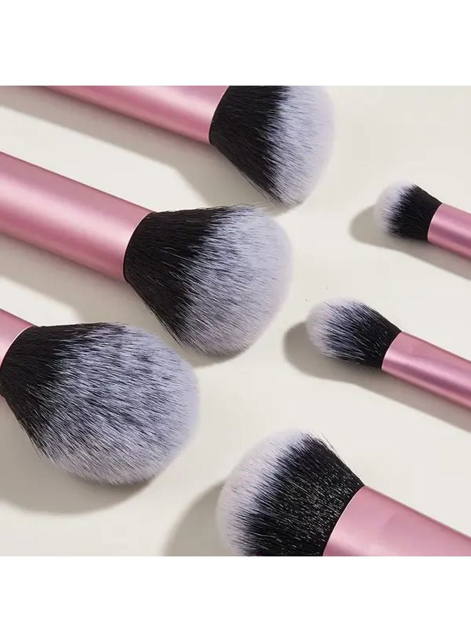 Pink 6PCS Professional Makeup Brush Set For Face Powder Contour Eyeshadow - Image 4