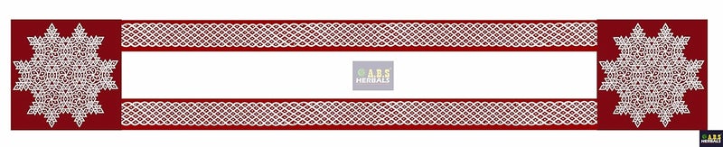 Rangoli Sticker kolam Sticker for Wall Tile Floor Wood Steel Sticker 44x7 INCH MEROON Modal MS2P2  - Image 1