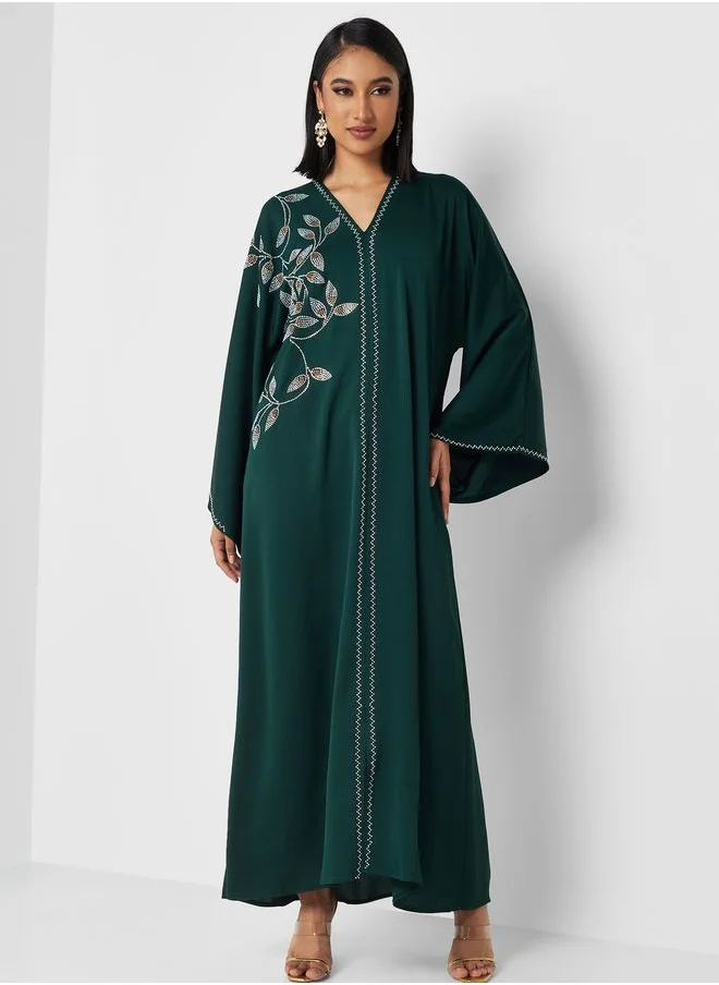 Khizana Embellished Detail Abaya