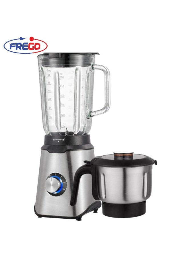 Frego Table Blender TB6060 | 600W 3 Speed Kitchen mixer Grinder | 1.5L Glass Jar & Stainless Steel Bowl | German Technology - Image 1