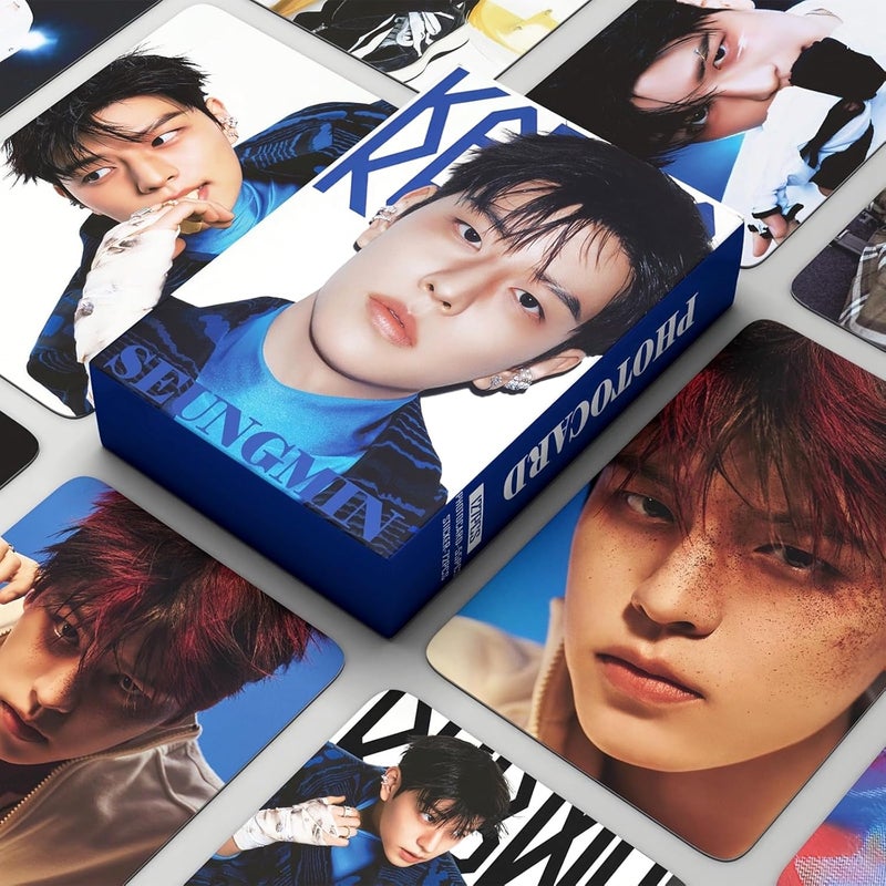 PYAJUU Stray Kids KARMA Photocards 127PCS KARMA Album Photo Card Set Stray Kids The 4th Album Merch 55 PCS Photocard and 72 PCS Stickers Gift for STAY Straykids 2025 Gift Set (SEUNGMIN) - Image 3