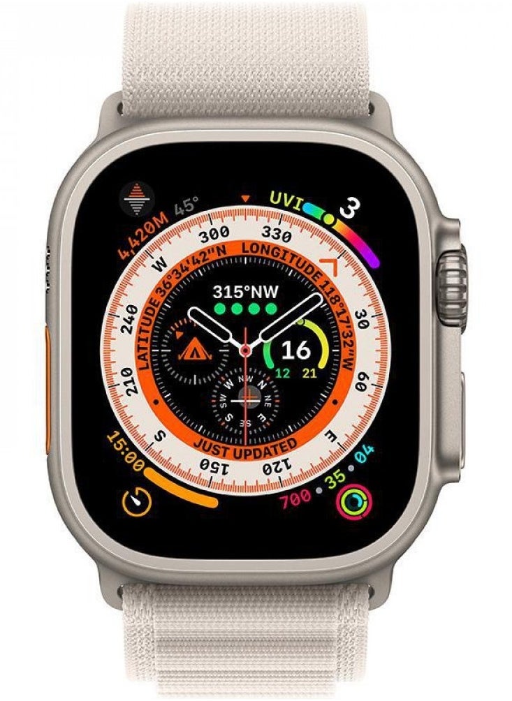 Spigen - DuraPro Flex Trail Loop Band Designed For Apple watch Ultra 49mm, Series 8/7 45mm, Series SE2/6/SE/5/4 44mm and Series 3/2/1 42mm Adjustable Solo Loop Band Strap Starlight - Image 1