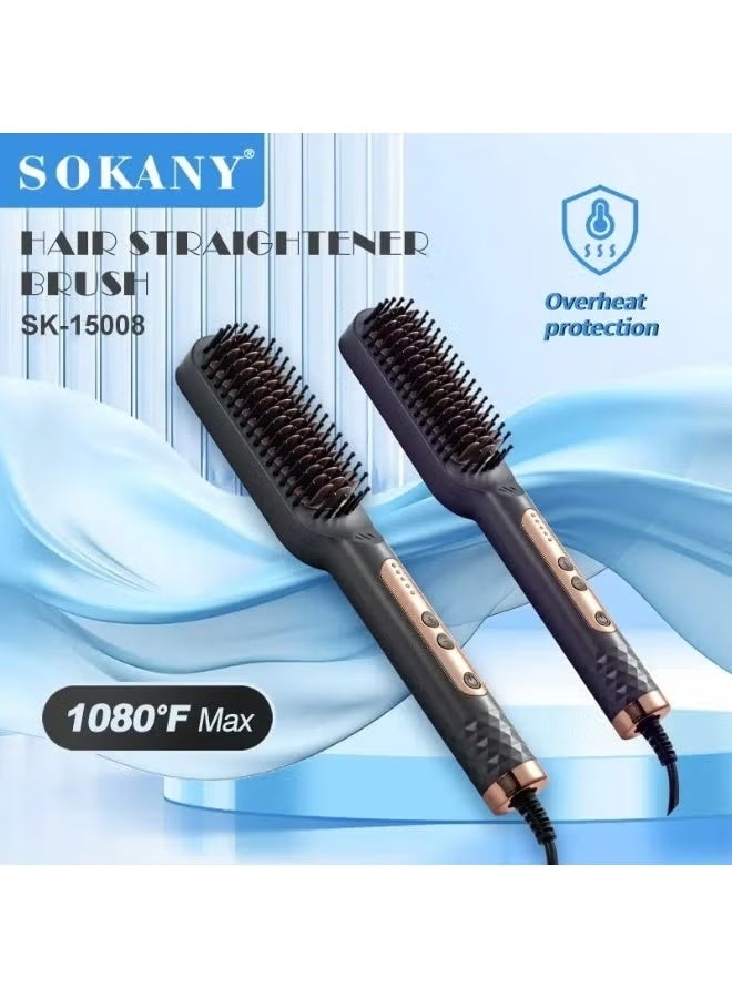 sokany SK-15008 Hair Straightener Brush 1080°F - Image 2