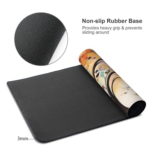 KOBWOPI 35.4 x 15.7 in, XXL Large Mouse Pad for Desk, Extended Keyboard Mouse Mat for Computer Office, Big Laptop Mouse pad, Gaming Pc-Colorful Leaf Tree - Image 3
