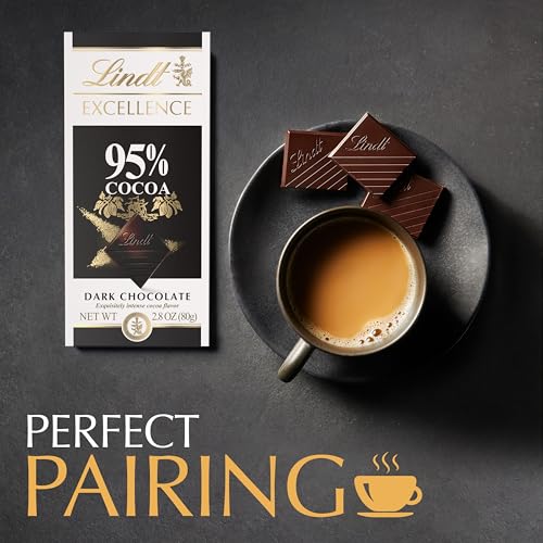 Lindt EXCELLENCE 95 Cocoa Dark Chocolate Bar Dark Chocolate Candy 28 oz 12 Pack - Image 5